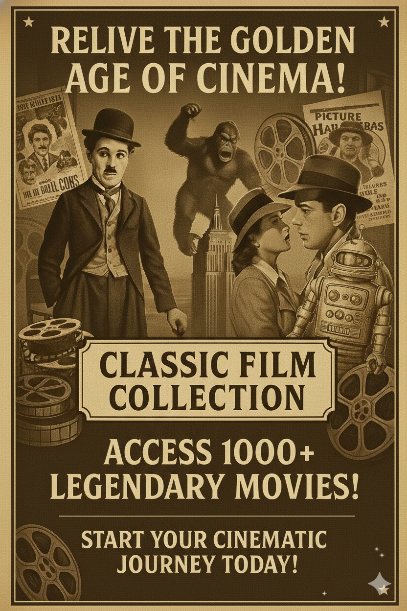 1000+ Greatest Classic Movies | Lifetime Unlimited Access | Over 1500 GB of Legendary Films | HD & FHD 1080p