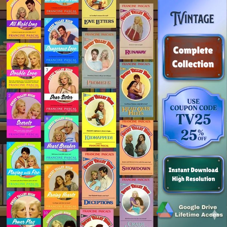 Sweet Valley High Series, Complete Sweet Valley High, Teen Fiction Collection, Digital Sweet Valley Books, Sweet Valley Twins Stories, High School Drama Books, Teen Romance Digital, Classic Teen Novels, Sweet Valley PDF Download, Rare Sweet Valley Collection, Jessica and Elizabeth Wakefield, Sweet Valley Nostalgia, Teen Drama Epub, Iconic Sweet Valley Series, Digital Teen Fiction, High School Stories Digital, Teen Romance Series, Classic Sweet Valley Fiction, Collectible Teen Novels, Sweet Valley Ebooks, Co