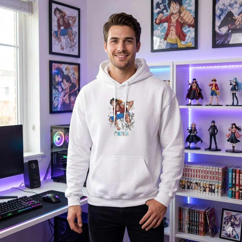 One Piece Anime Hoodie – Iconic Pirate Style, Cozy & Durable